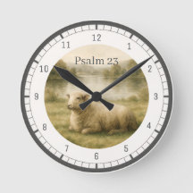 Psalm 23 Aquarell-Schaf Pastorale Glaubensdekorati