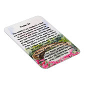 Psalm 23 Aquarellbrücke, rosa Blume Magnet (Rechte Seite)