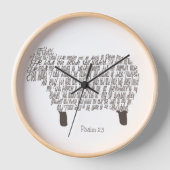 Psalm 23 Art Christlich Uhr (Vorderseite)