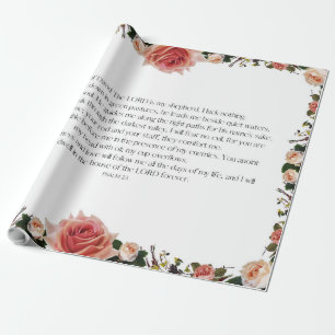 Psalm 23 Art - Der Herr ist mein Schäferhund Geschenkpapier