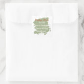 Psalm 23 Aufkleberbogen  Quadratischer Aufkleber (Tasche)