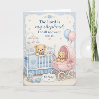 Psalm 23  Baby-Gratulierungskarte Karte