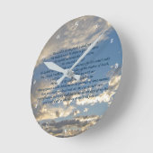 Psalm 23 Beautiful Bible Verse Christian Runde Wanduhr (Winkel)