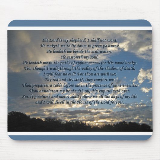 Psalm 23 Beautiful Bible Verse Christlich Mousepad (Vorne)