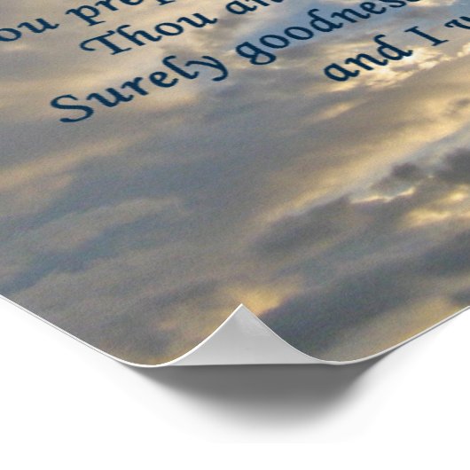 Psalm 23 Beautiful Bible Verse Christlich Poster (Ecke)