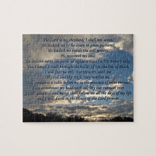 Psalm 23 Beautiful Bible Verse Christlich Puzzle (Horizontal)