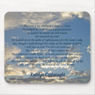 Psalm 23 Beautiful Bible Verse Custom Christlich Mousepad