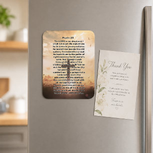 Psalm 23 beleuchtetes Kreuz  Magnet