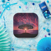 Psalm 23 Bibel Sonnenuntergang Silhouette Tree Pappteller (Party)