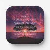 Psalm 23 Bibel Sonnenuntergang Silhouette Tree Pappteller (Vorderseite)