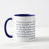 Psalm 23 Bibel Verse Klassische Tasse, 11 oz Kaffe Tasse (Links)