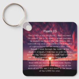 Psalm 23 Bibel Verse Sonnenuntergang Baum Schlüsselanhänger