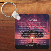 Psalm 23 Bibel Verse Sonnenuntergang Baum Schlüsselanhänger (Vorderseite)