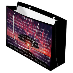 Psalm 23 Bibel Verse Tree Christlich Große Geschenktüte