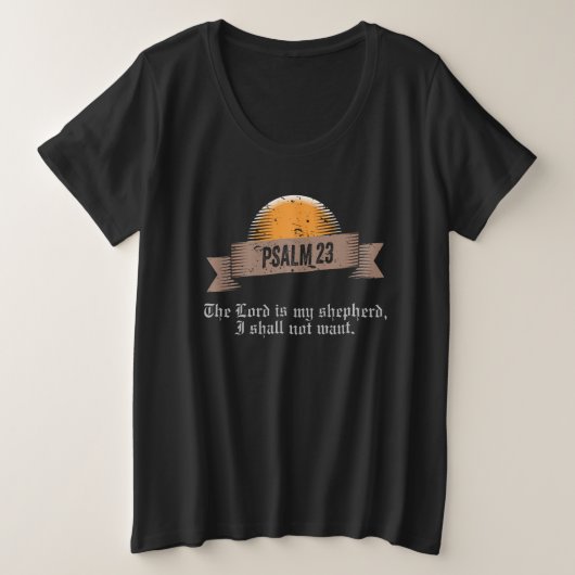 Psalm 23 Bibelangebot Große Größe T-Shirt (Design vorne)