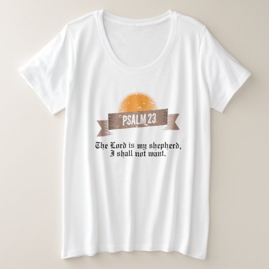 Psalm 23 Bibelangebot Große Größe T-Shirt (Design vorne)
