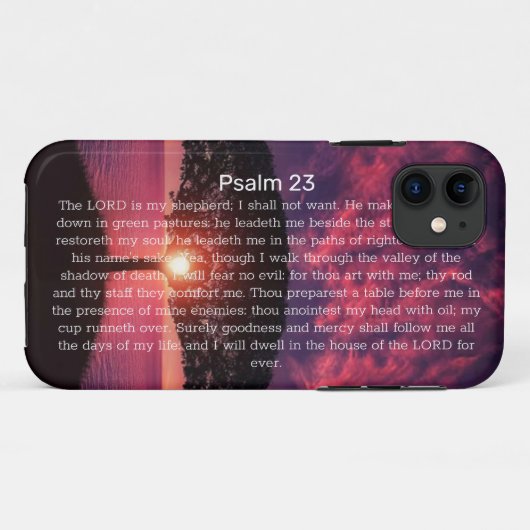 Psalm 23 Bibelangebot Sonnenuntergang Case-Mate iPhone Hülle (Rückseite (Horizontal))