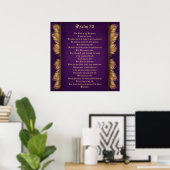 Psalm 23 Bibelschrift Gold Feathers Gicleé Poster (Heimbüro)