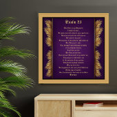 Psalm 23 Bibelschrift Gold Feathers Gicleé Poster