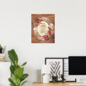 Psalm 23 Bibelschrift Text erschüttert Holz Poster (Heimbüro)