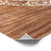 Psalm 23 Bibelschrift Text erschüttert Holz Poster (Ecke)