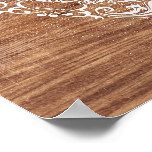 Psalm 23 Bibelschrift Text erschüttert Holz Poster (Ecke)