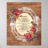 Psalm 23 Bibelschrift Text erschüttert Holz Poster (Vorne)