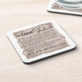 Psalm 23 Bibelschrift Vintages Papier Getränkeuntersetzer (Linke Seite)