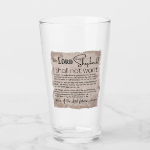 Psalm 23 Bibelschrift Vintages Papier Glas