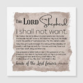 Psalm 23 Bibelschrift Vintages Papier Magnetkarte (Vorderseite)