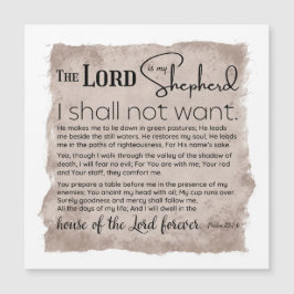 Psalm 23 Bibelschrift Vintages Papier Magnetkarte