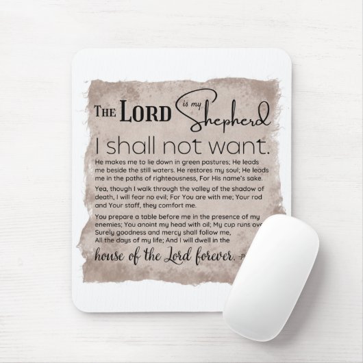 Psalm 23 Bibelschrift Vintages Papier Mousepad (Mit Mouse)