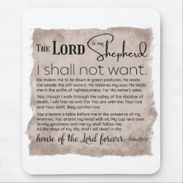 Psalm 23 Bibelschrift Vintages Papier Mousepad