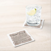 Psalm 23 Bibelschrift Vintages Papier Rechteckiger Pappuntersetzer (Vor Ort)