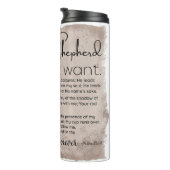 Psalm 23 Bibelschrift Vintages Papier Thermosbecher (Nach rechts gedreht)