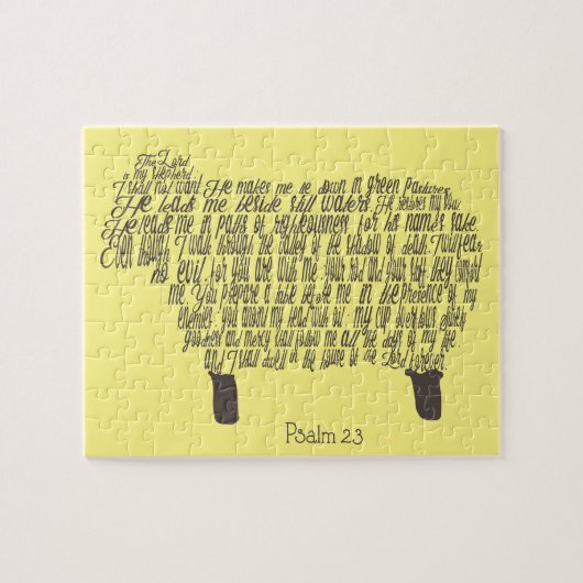 Psalm 23 Bibelverse Puzzle (Horizontal)