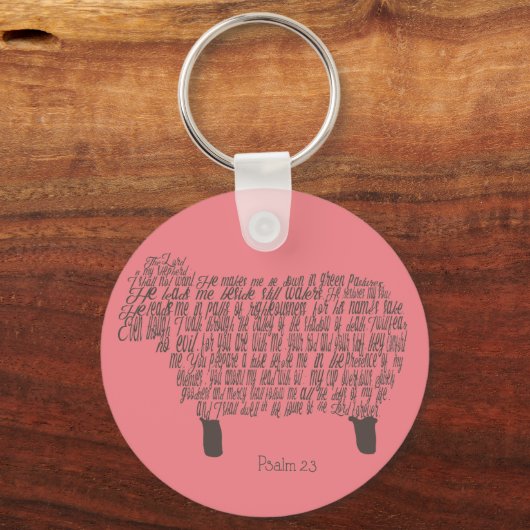Psalm 23 Bibelverse Schlüsselanhänger (Vorderseite)