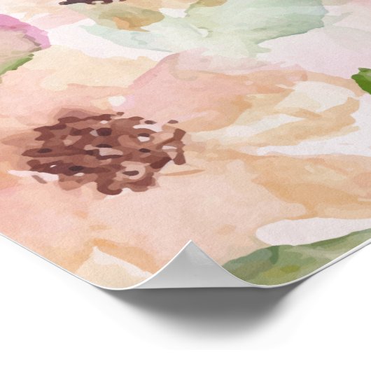 Psalm 23 Bible Scripture Text Wasserfarben Blume Poster (Ecke)