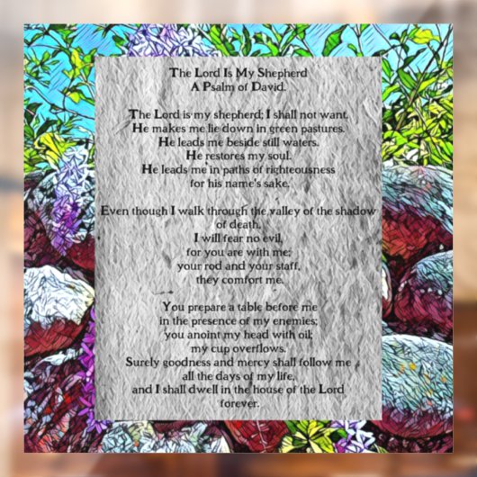 Psalm 23 biblical quote fensteraufkleber (Blatt 2)