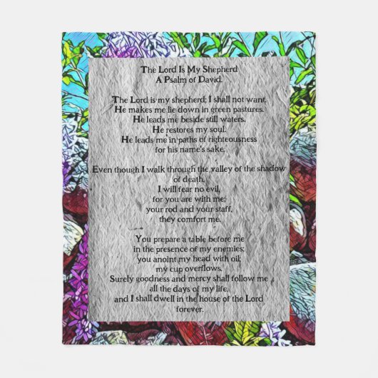Psalm 23 biblical quote fleecedecke (Vorderseite)