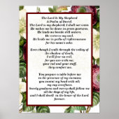 Psalm 23 biblical quotes poster (Vorne)