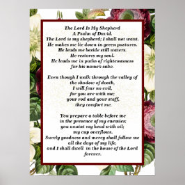 Psalm 23 biblical quotes poster