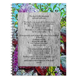 Psalm 23 biblisches Zitat Notizblock