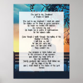 Psalm 23 biblisches Zitat Poster (Vorne)