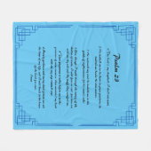 Psalm 23 blaue Grenze Fleecedecke (Vorderseite (Horizontal))