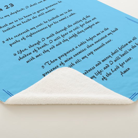 Psalm 23 blaue Grenze Sherpadecke (3/4)