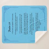 Psalm 23 blaue Grenze Sherpadecke (Vorderseite (Horizontal))