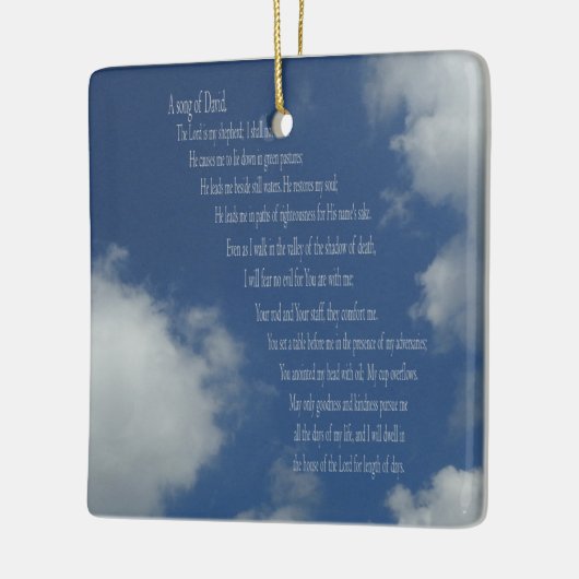 Psalm 23, Blauer Himmel, Keramik Keramikornament (Links)