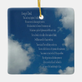 Psalm 23, Blauer Himmel, Keramik Keramikornament