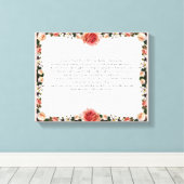 Psalm 23, Blume Pink Stretched Canvas Print Leinwanddruck (Insitu (Holzboden))